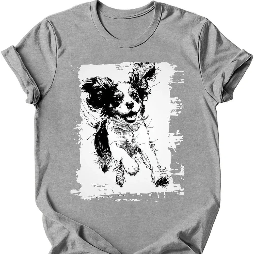 Cavalier King Charles Spaniel - Running Dog T-Shirt