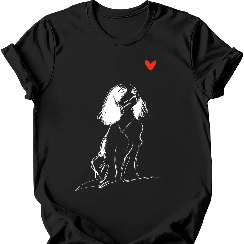 Cavalier King Charles Spaniel - Sketch Dog T-Shirt