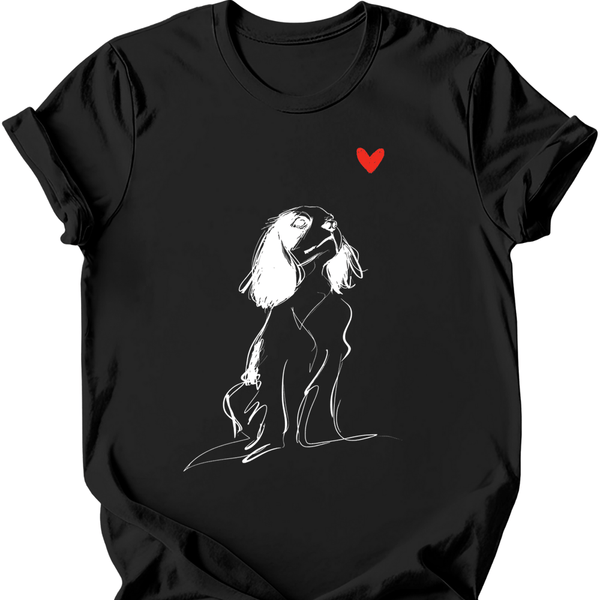 Cavalier King Charles Spaniel - Sketch Dog T-Shirt