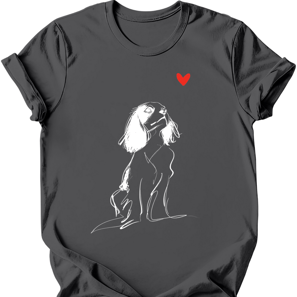 Cavalier King Charles Spaniel - Sketch Dog T-Shirt