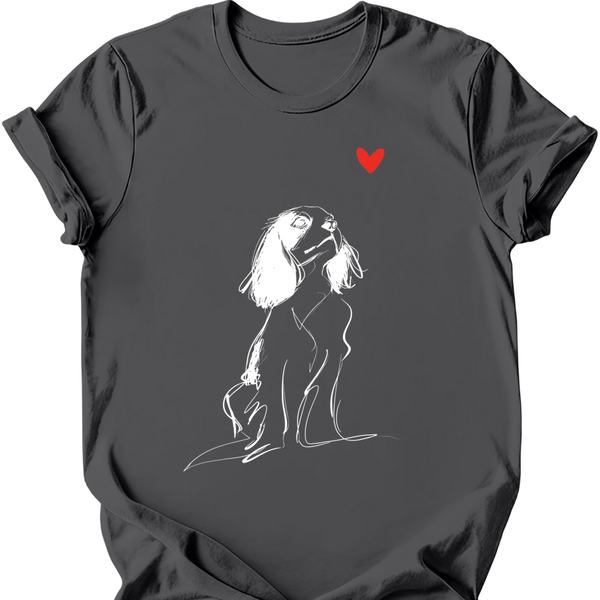 Cavalier King Charles Spaniel - Sketch Dog T-Shirt