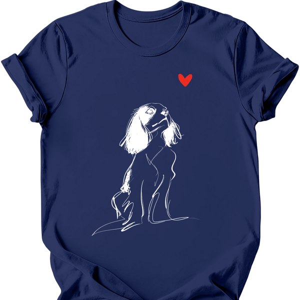 Cavalier King Charles Spaniel - Sketch Dog T-Shirt