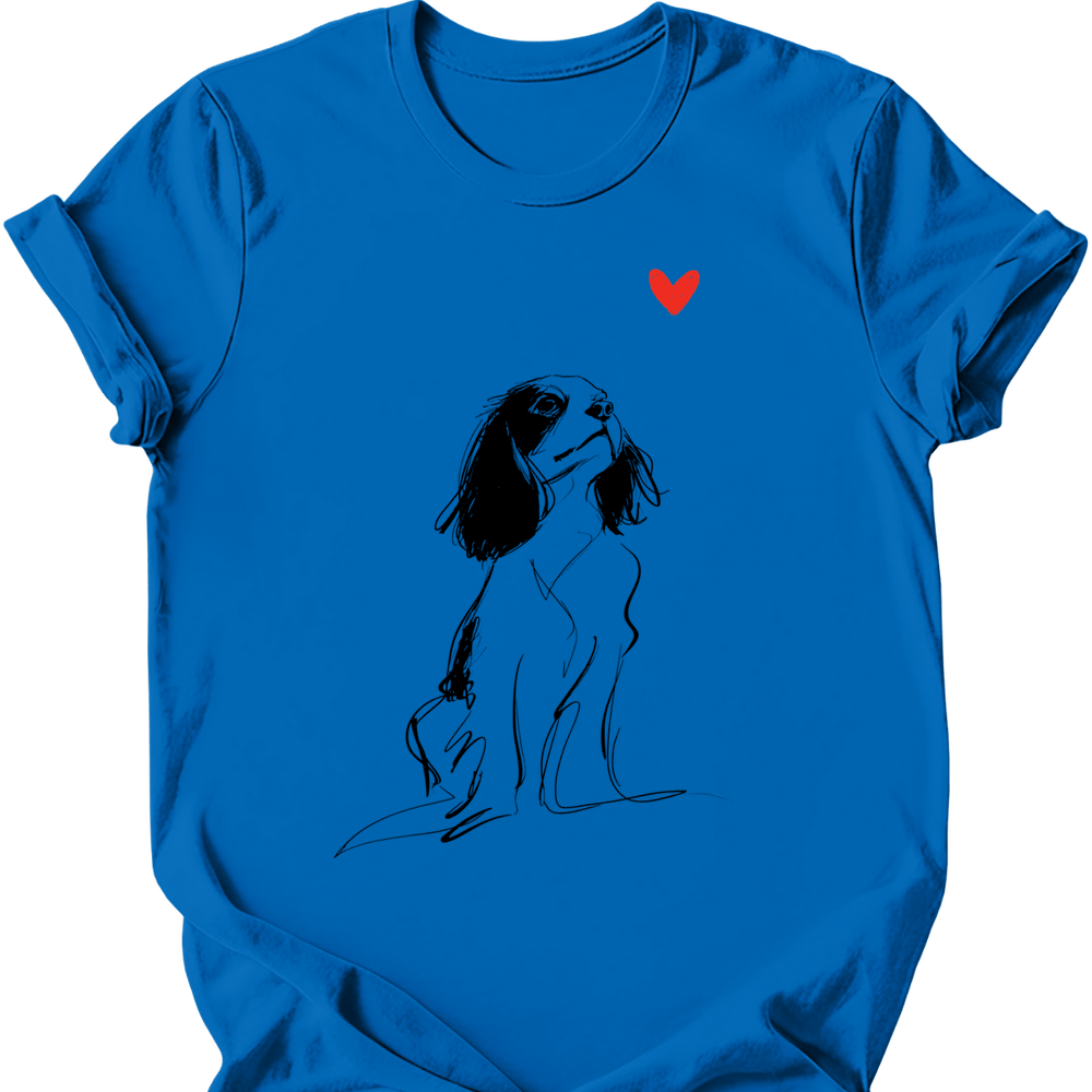 Cavalier King Charles Spaniel - Sketch Dog T-Shirt