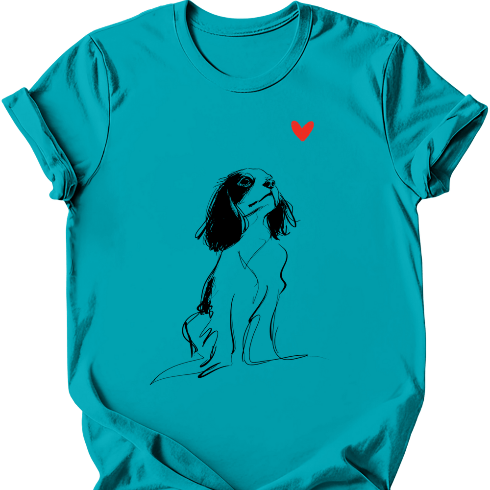 Cavalier King Charles Spaniel - Sketch Dog T-Shirt
