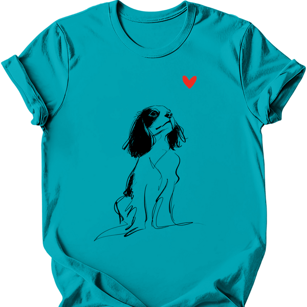 Cavalier King Charles Spaniel - Sketch Dog T-Shirt