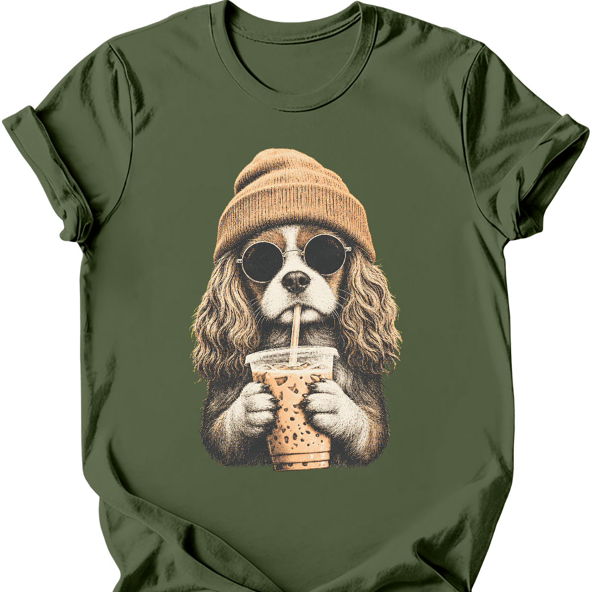 Cavalier King Charles Spaniel - Hipster Dog T-Shirt