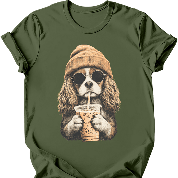 Cavalier King Charles Spaniel - Hipster Dog T-Shirt