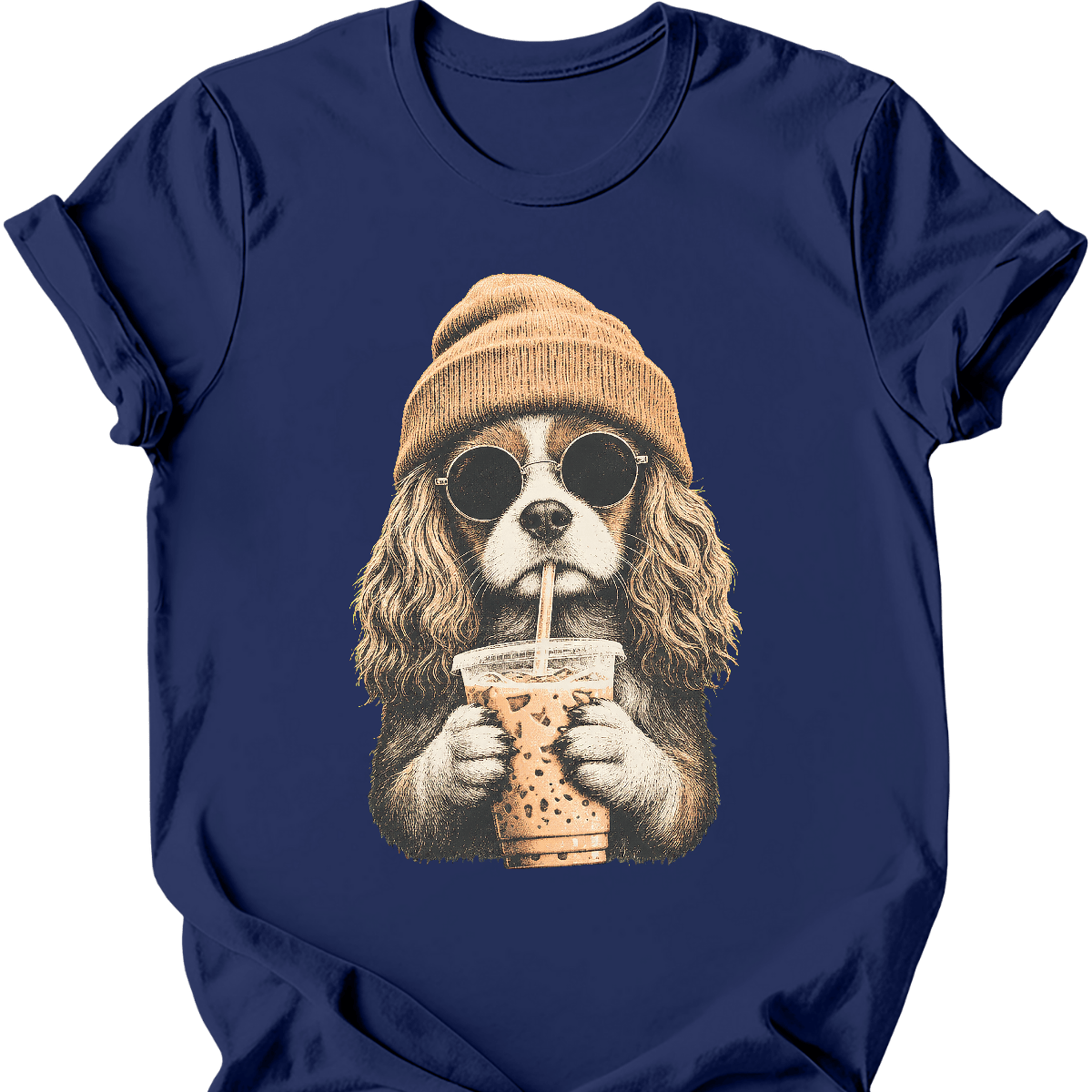 Cavalier King Charles Spaniel - Hipster Dog T-Shirt