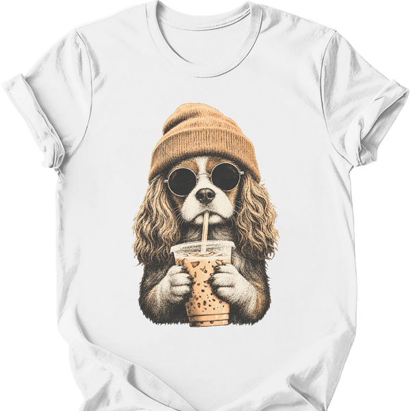 Cavalier King Charles Spaniel - Hipster Dog T-Shirt