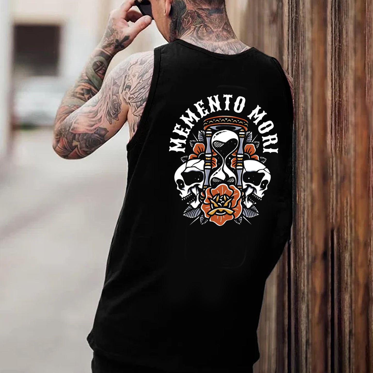 Memento Mori Print Men's Vest