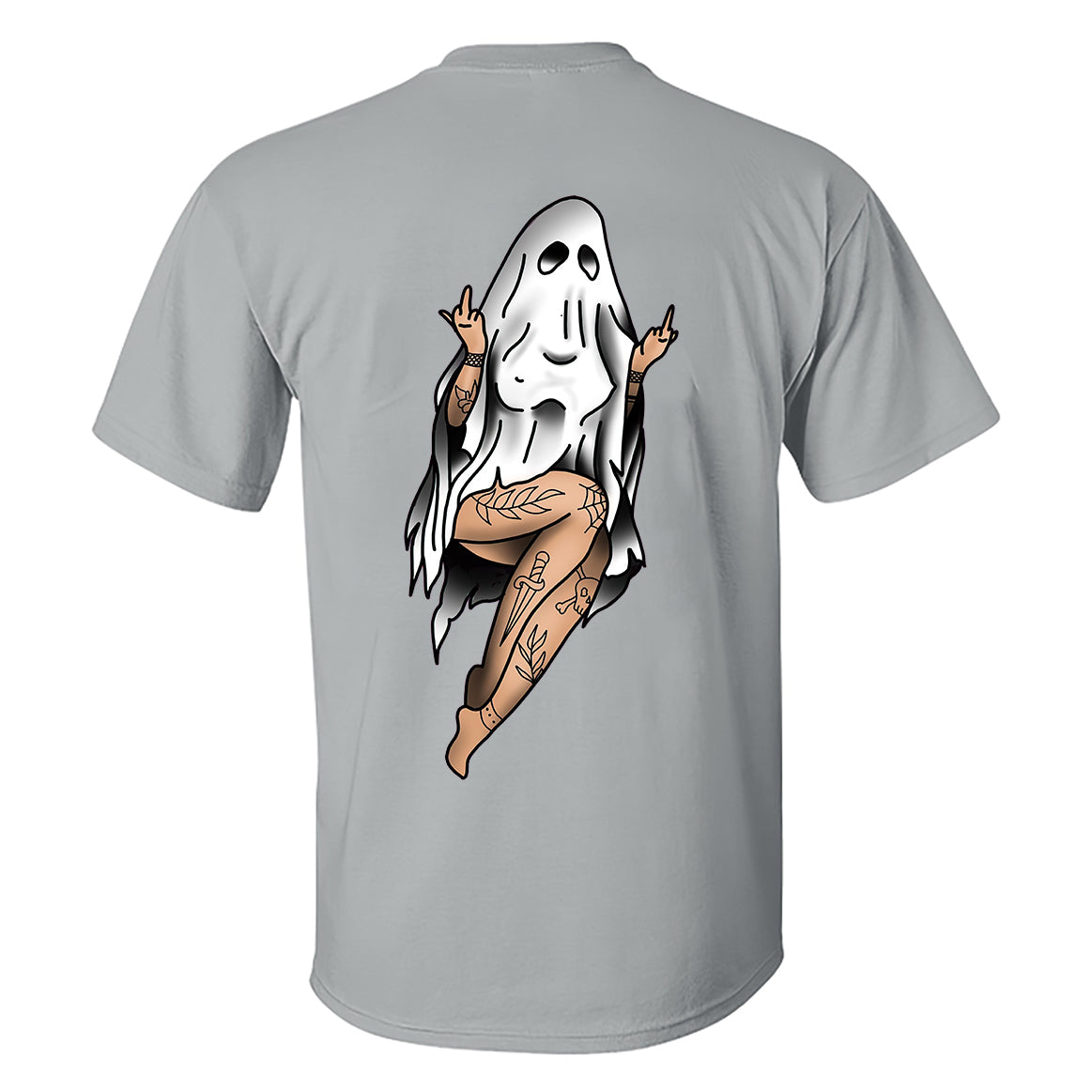 Naughty Sexy Naked Lady Ghost Printed Men's T-shirt
