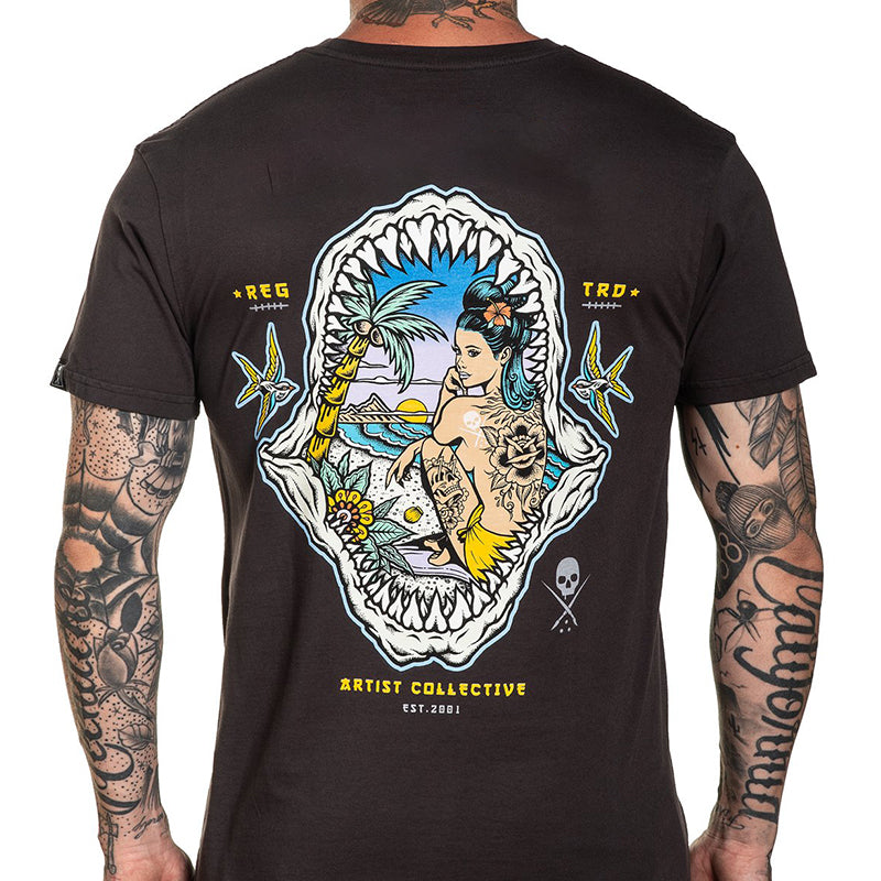 Artist collective beach holiday girl skull printed T-shirt