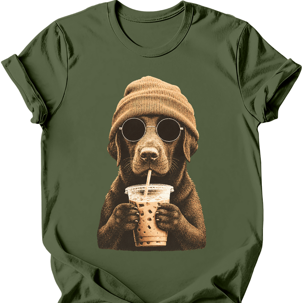 Chocolate Labrador - Hipster Dog T-Shirt
