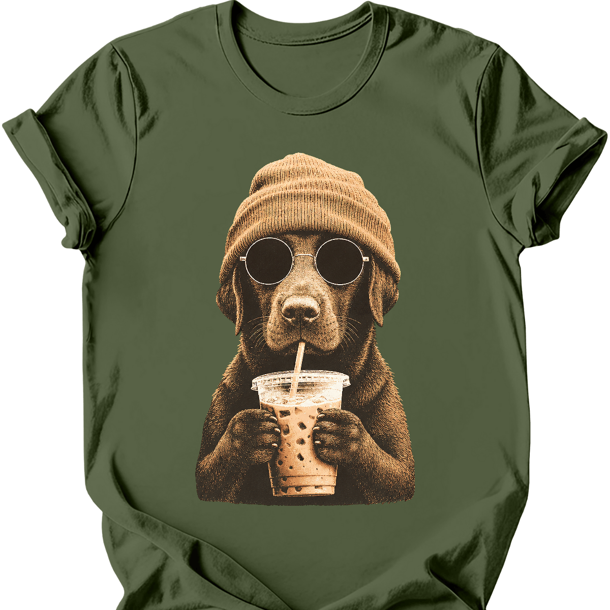 Chocolate Labrador - Hipster Dog T-Shirt