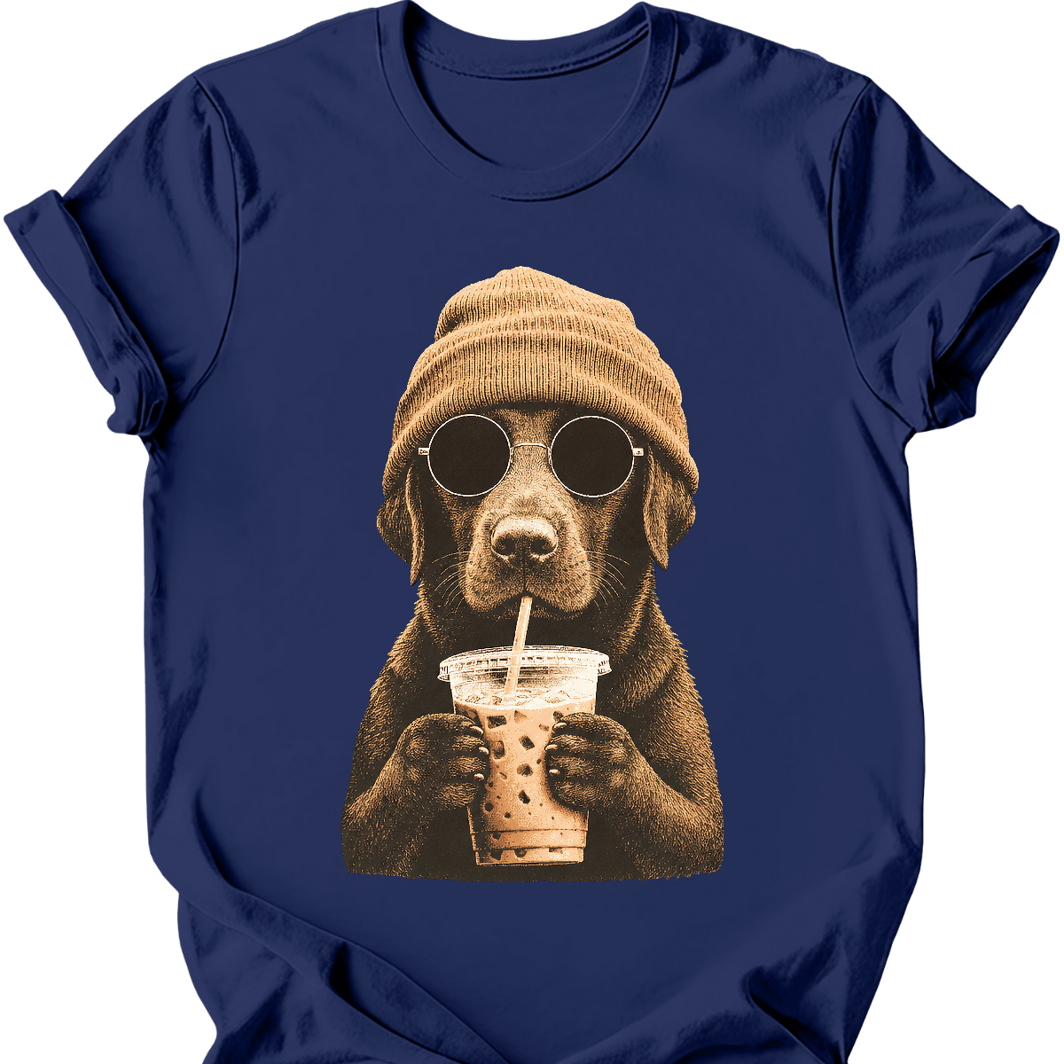 Chocolate Labrador - Hipster Dog T-Shirt