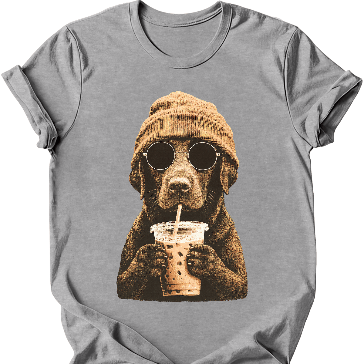 Chocolate Labrador - Hipster Dog T-Shirt