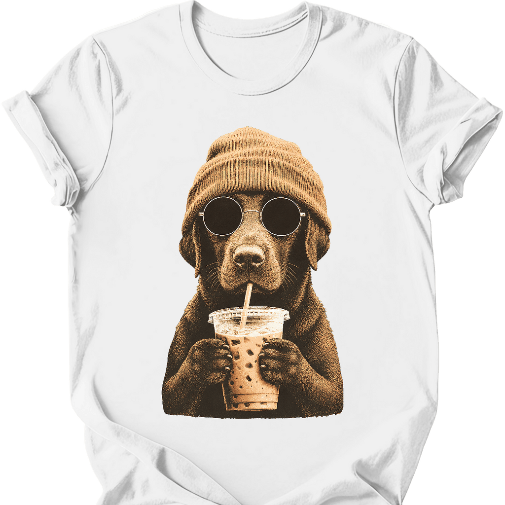 Chocolate Labrador - Hipster Dog T-Shirt