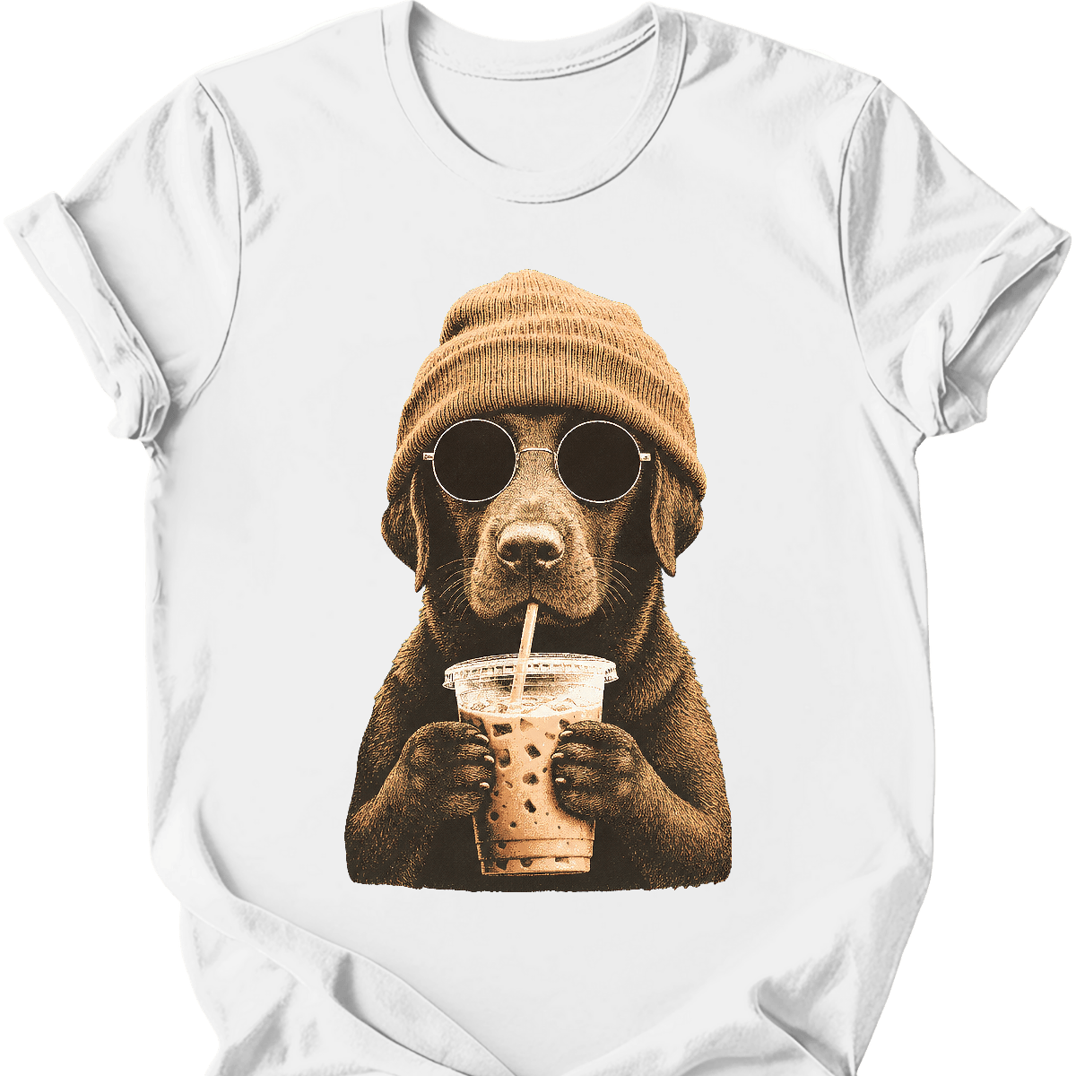 Chocolate Labrador - Hipster Dog T-Shirt
