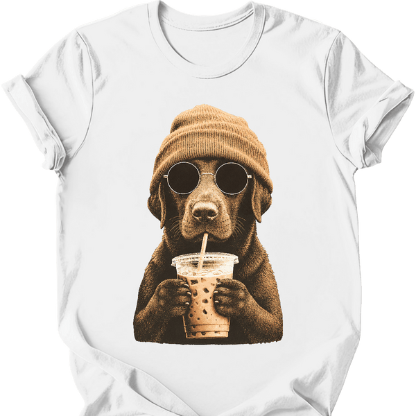 Chocolate Labrador - Hipster Dog T-Shirt