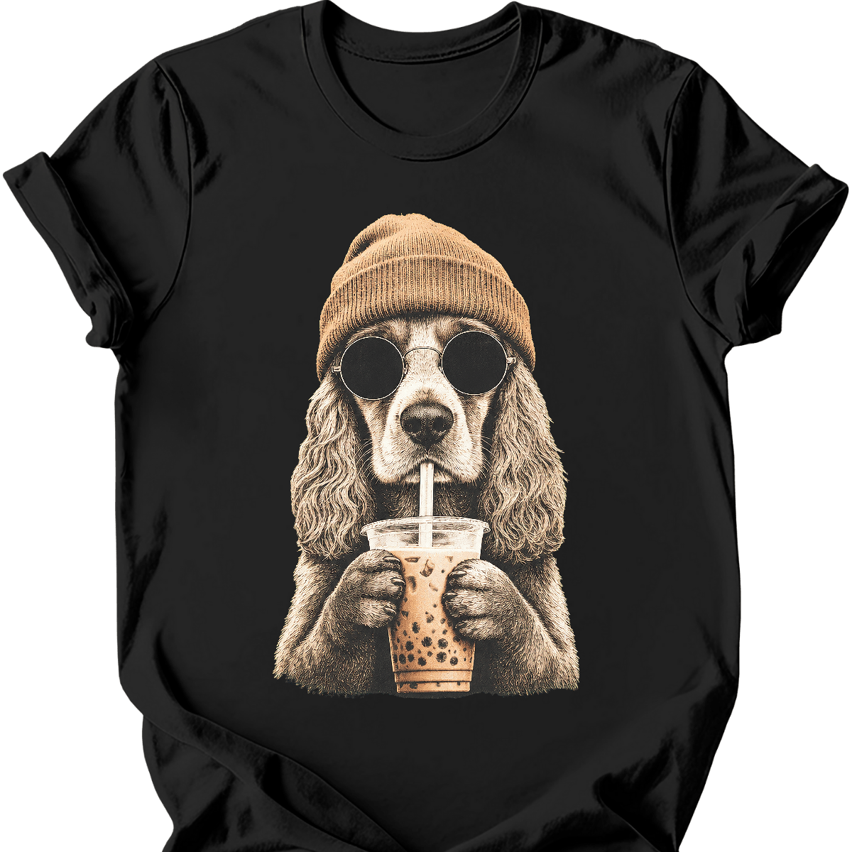 Cocker Spaniel - Hipster Dog T-Shirt Secondary image