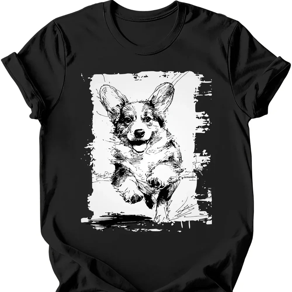 Corgi - Running Dog T-Shirt