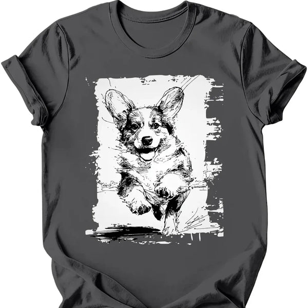 Corgi - Running Dog T-Shirt