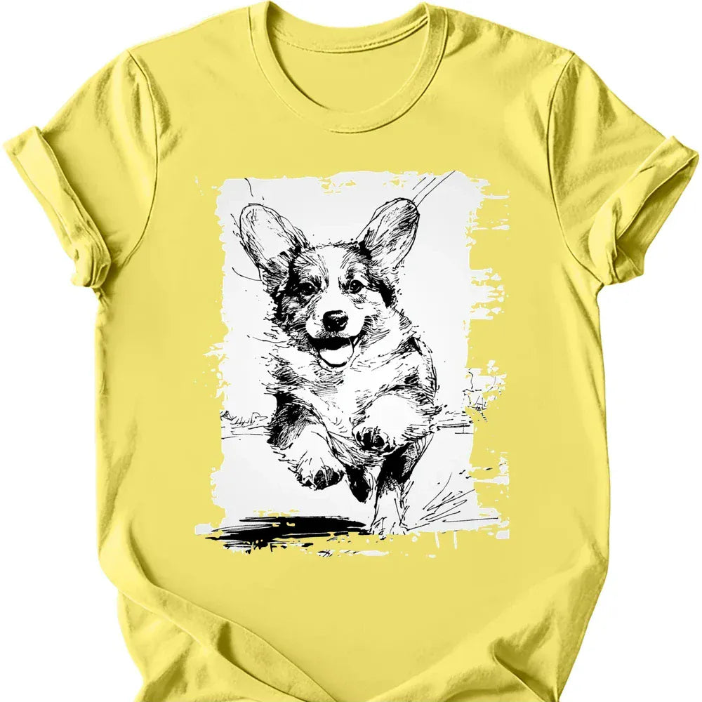 Corgi - Running Dog T-Shirt