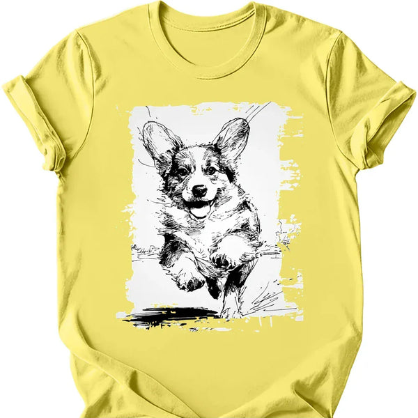 Corgi - Running Dog T-Shirt