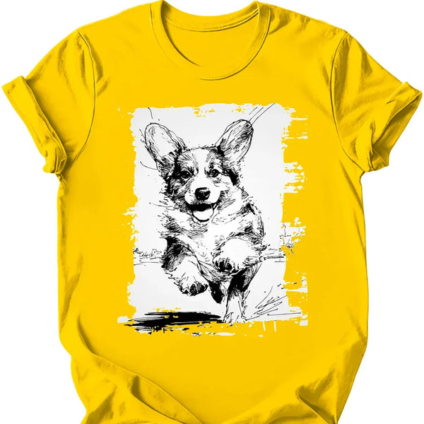 Corgi - Running Dog T-Shirt