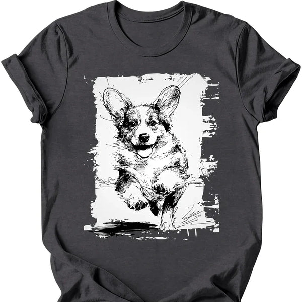 Corgi - Running Dog T-Shirt
