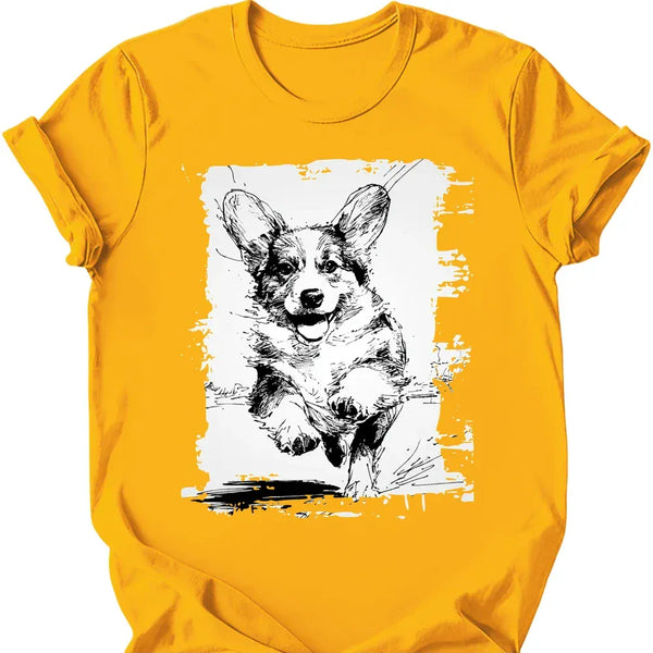 Corgi - Running Dog T-Shirt