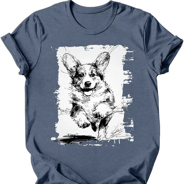 Corgi - Running Dog T-Shirt