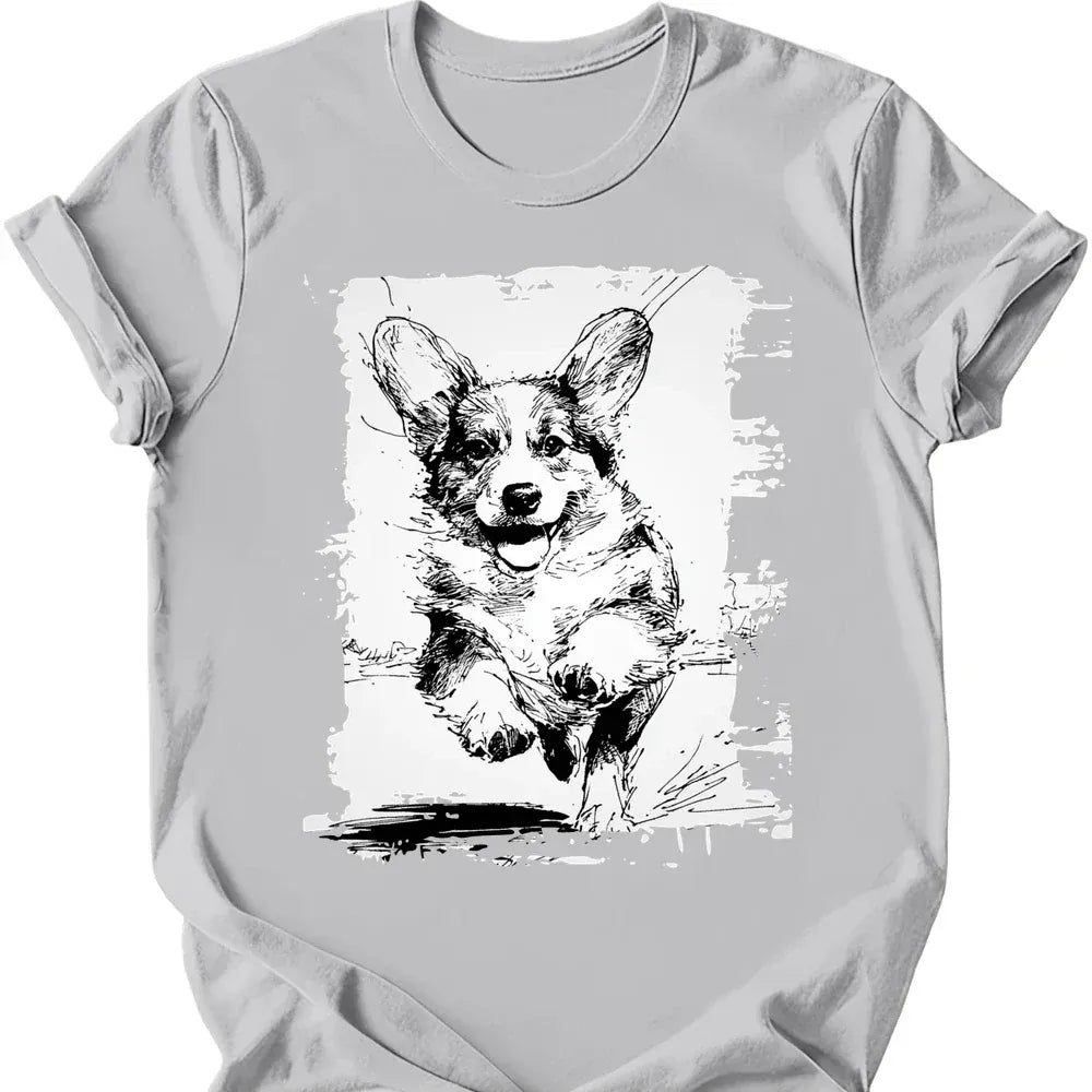 Corgi - Running Dog T-Shirt