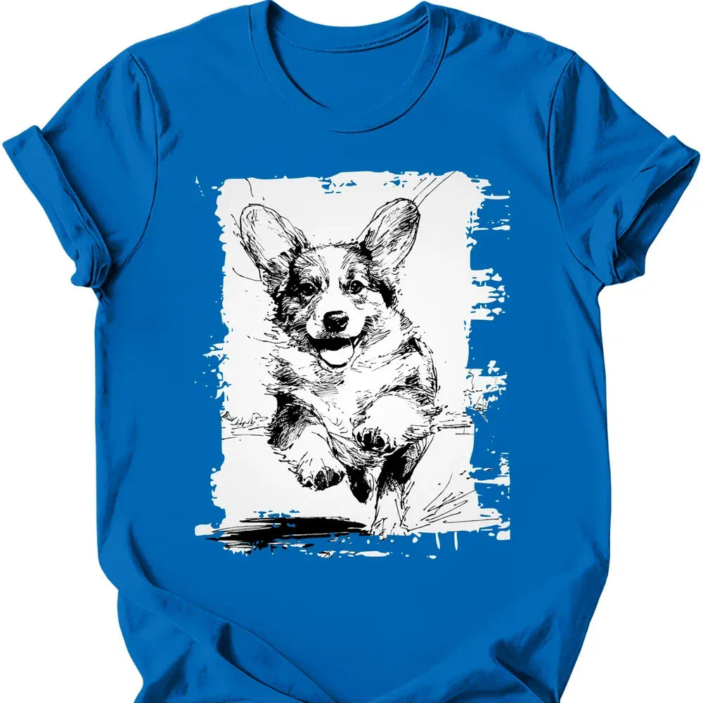 Corgi - Running Dog T-Shirt