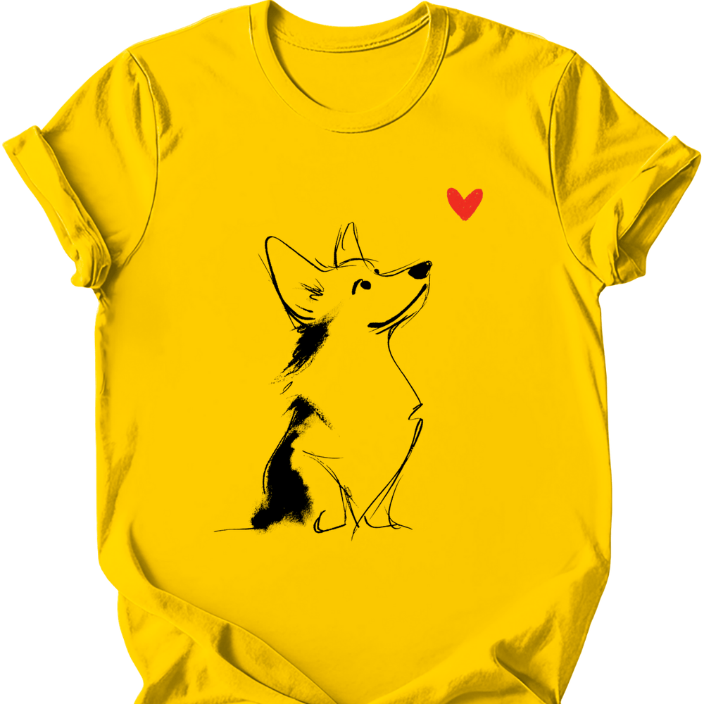 Corgi - Sketch Dog T-Shirt Secondary image