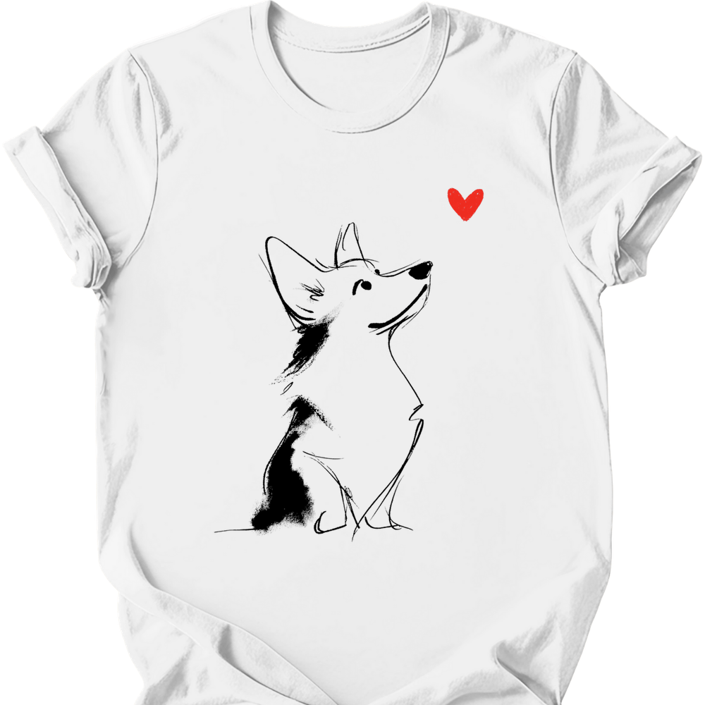 Corgi - Sketch Dog T-Shirt Main image