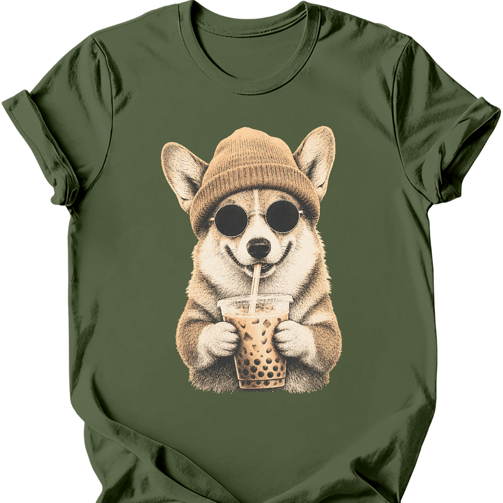 Corgi - Hipster Dog T-Shirt