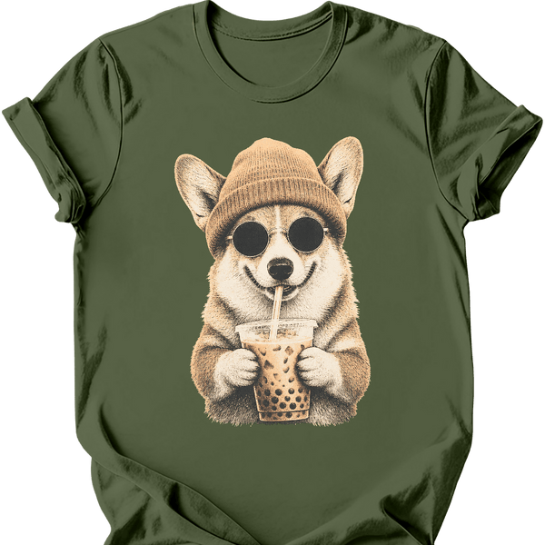 Corgi - Hipster Dog T-Shirt