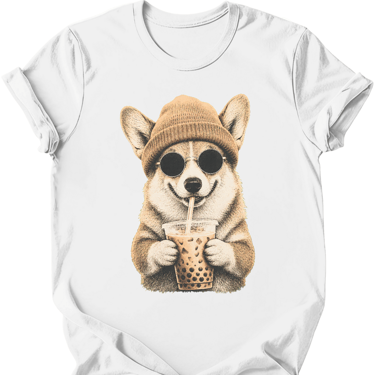 Corgi - Hipster Dog T-Shirt