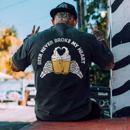 Beer Never Broke My Heart Printed Men's T-shirt