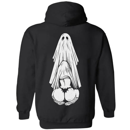 Ghost Butt Temptation Printed Men's Loose Hoodie