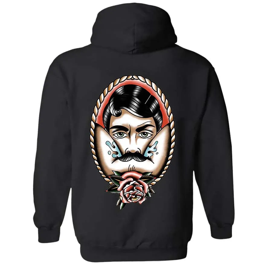 Vintage Rose Print Men's Hoodie