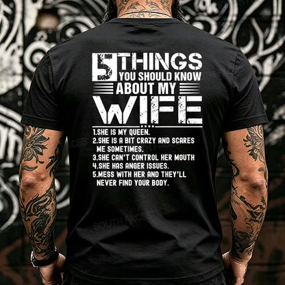 5 Things You Should Know About My Wife Back T-Shirts