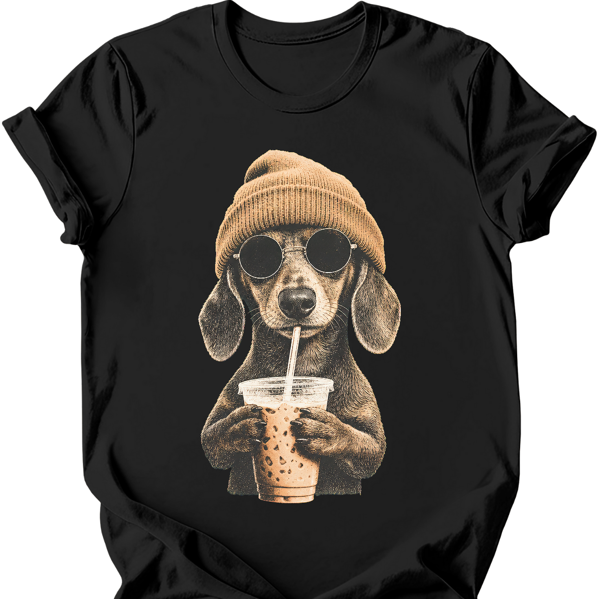 Dachshund - Hipster Dog T-Shirt Secondary image