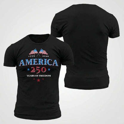 America 250 Years of Freedom Printed Men's T-Shirt