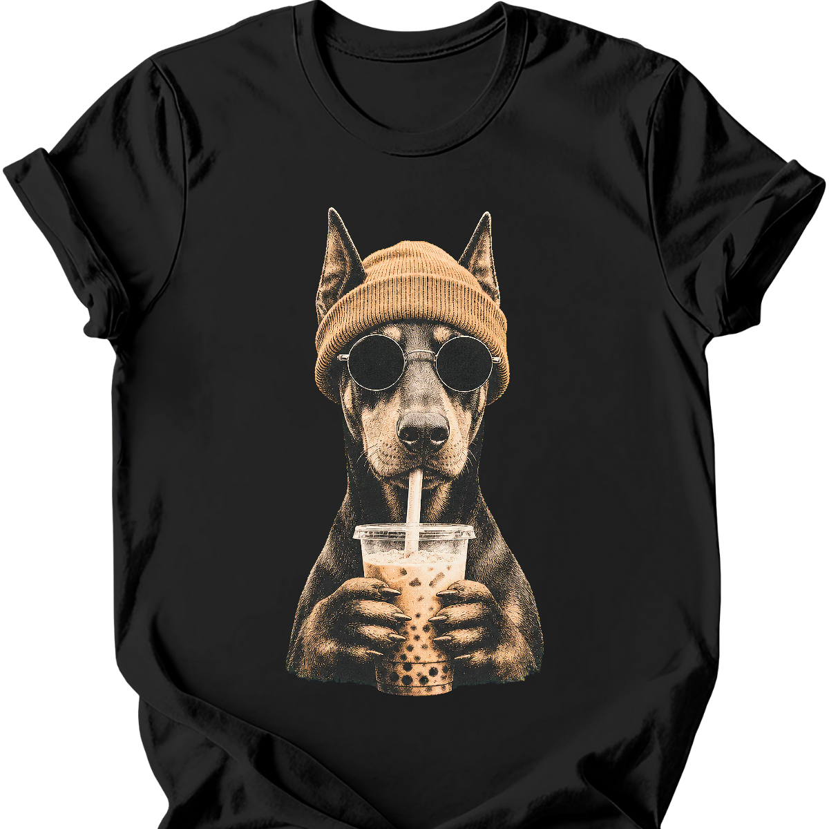 Doberman - Hipster Dog T-Shirt Secondary image