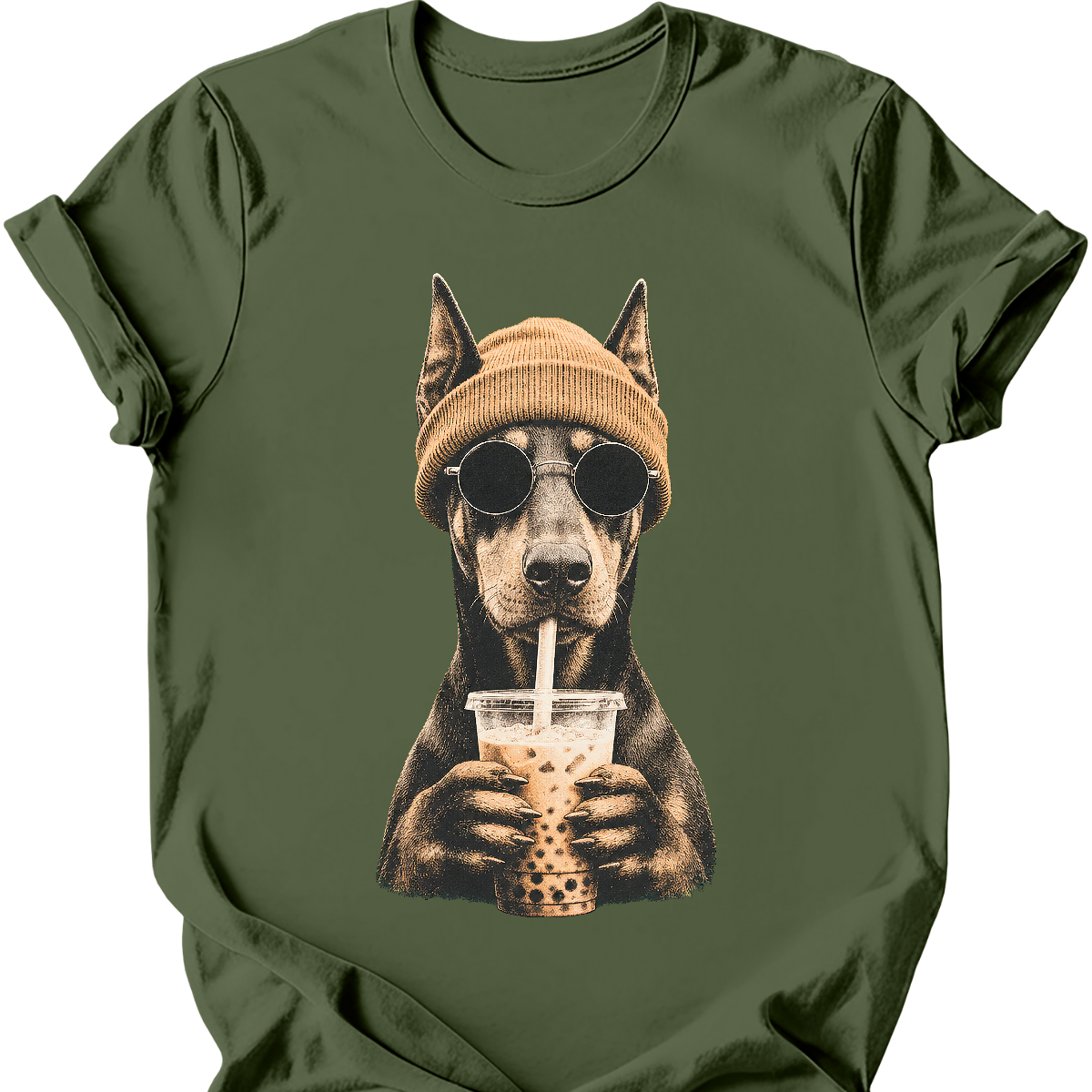Doberman - Hipster Dog T-Shirt Main image
