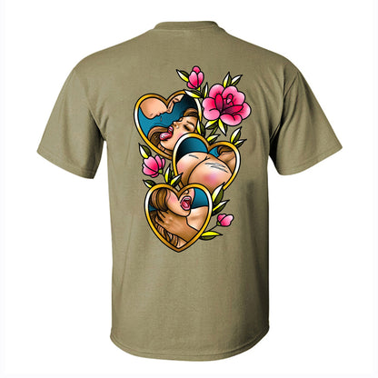 Choke Me Up Floral Tattoo Printed Men's T-shirt