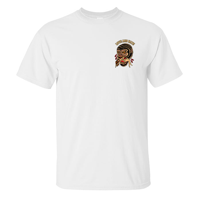 Love And Hate Orangutan Print T-shirt