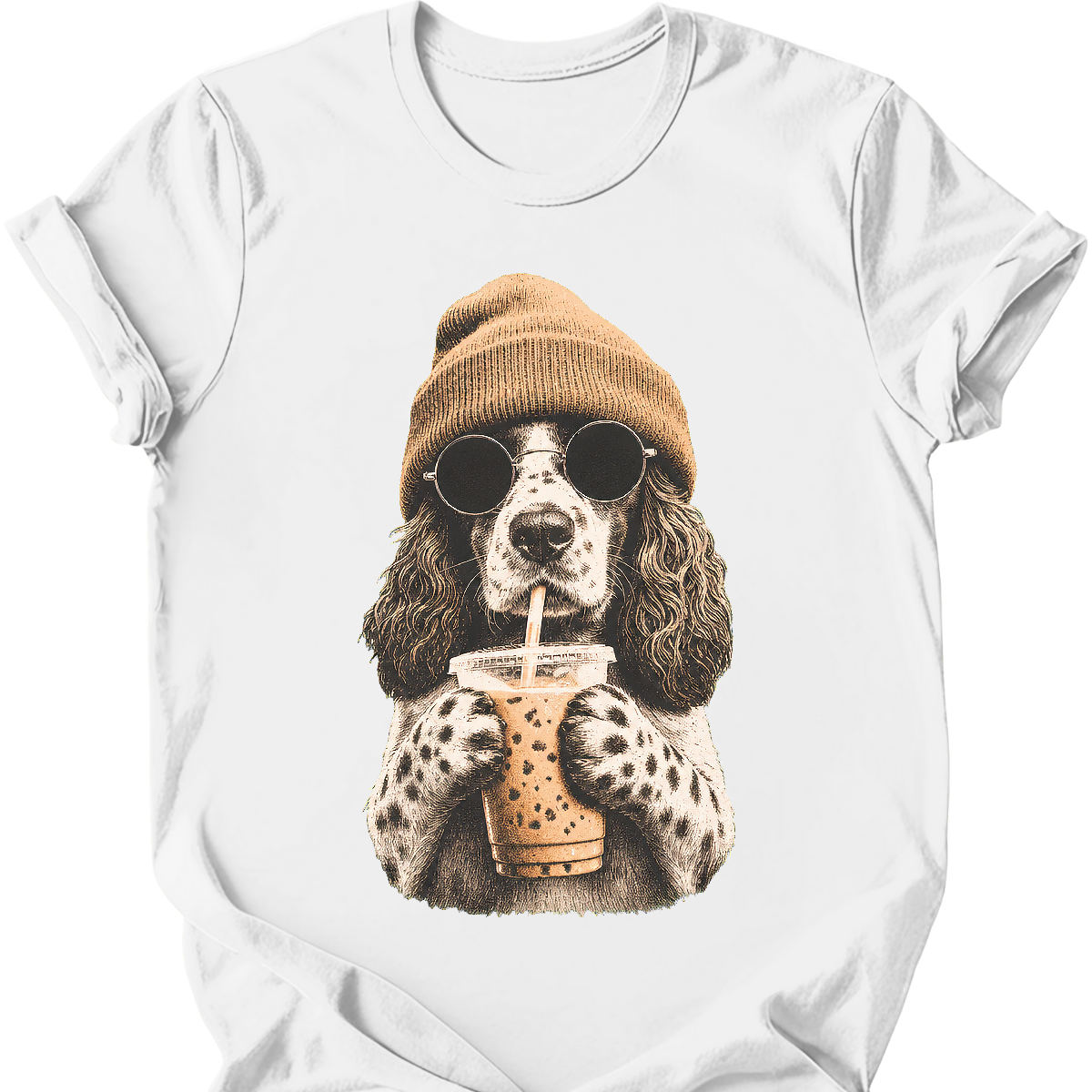 English Springer Spaniel - Hipster Dog T-Shirt